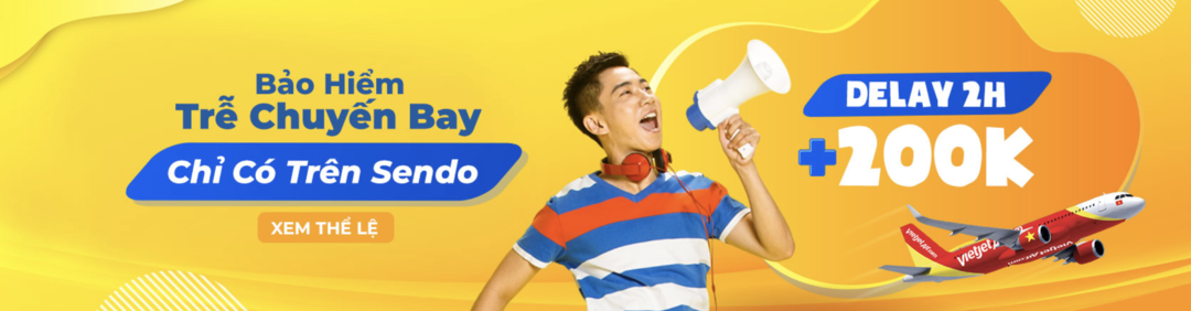 đặt vé máy bay trên sendo