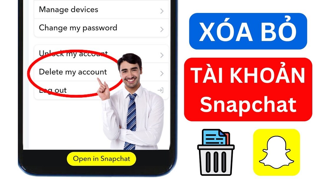 xoá tài khoản snapchat tạm thời