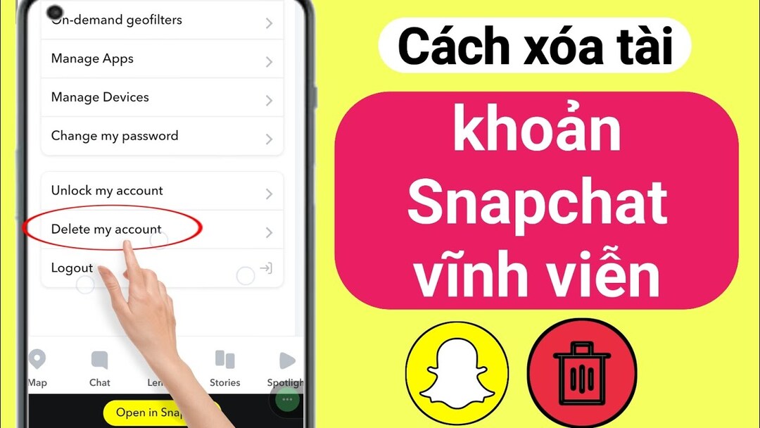 xoá tài khoản snapchat vĩnh viễn
