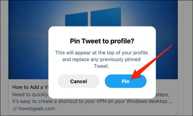 cách ghim bài trên twitter