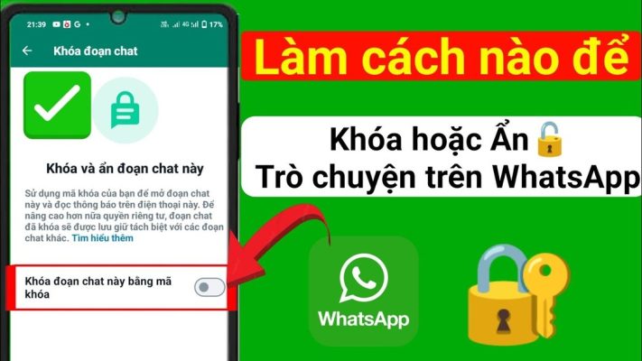 cách khoá đoạn chat trên whatsapp