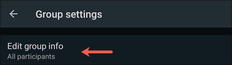 cách khoá quyền chỉnh sửa thông tin nhóm chat trên whatsapp