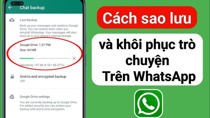 cách sao lưu whatsapp