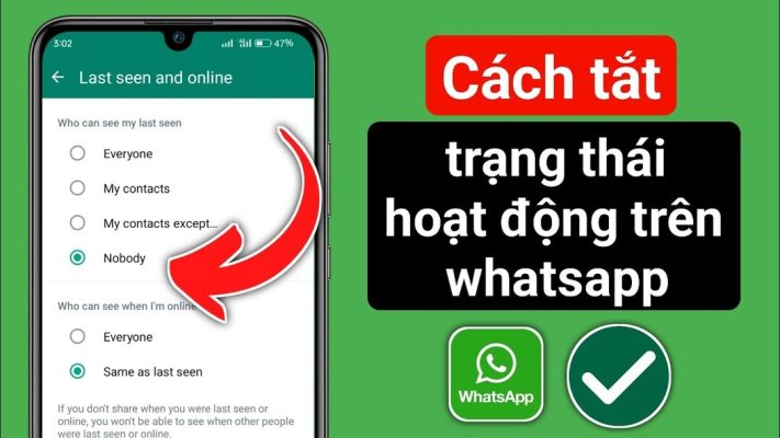 cách tắt trạng thái online trên whatsapp