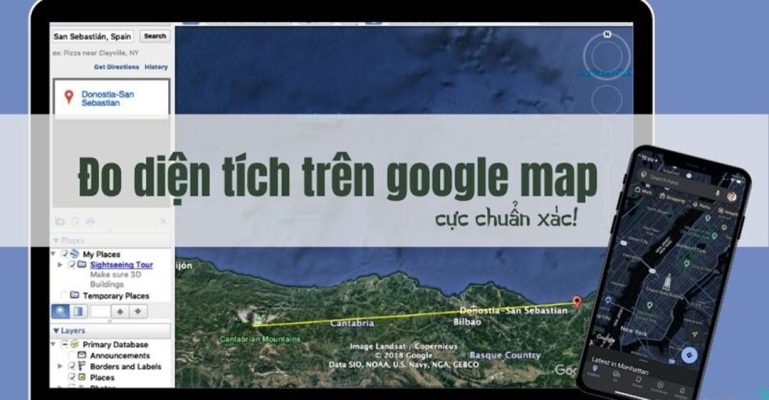 đo diện tích trên Google Map