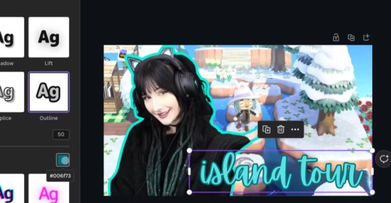 Cách sử dụng hiệu ứng nổi tạo viền chữ trong Canva