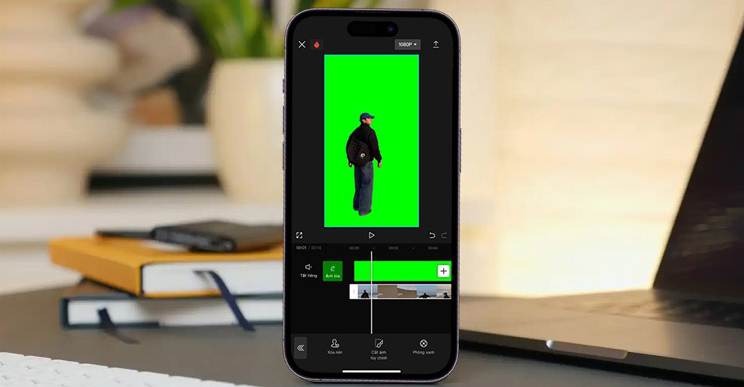 cách làm video phông nền xanh trên Capcut