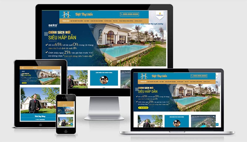 thiết kế website bất động sản