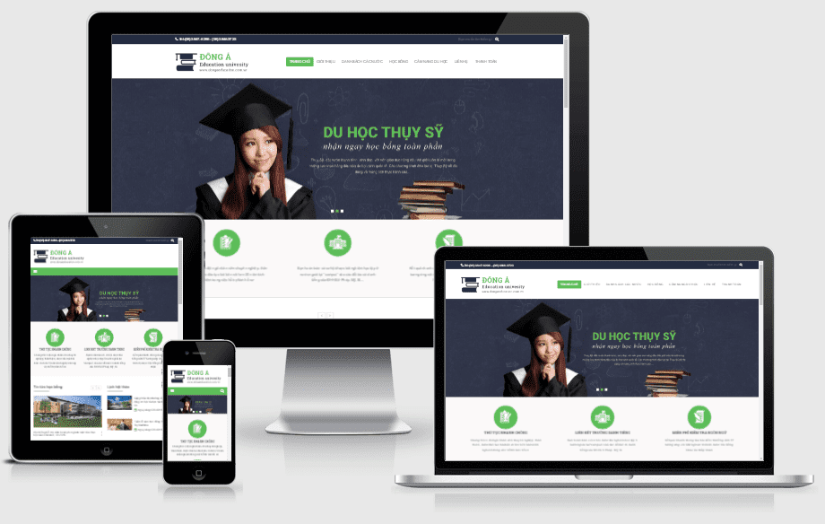 thiết kế website du học