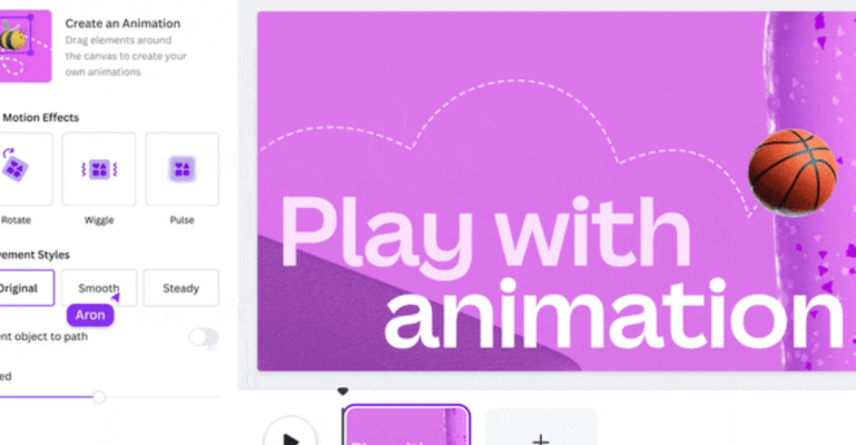 Cách tạo hiệu ứng động trong Canva