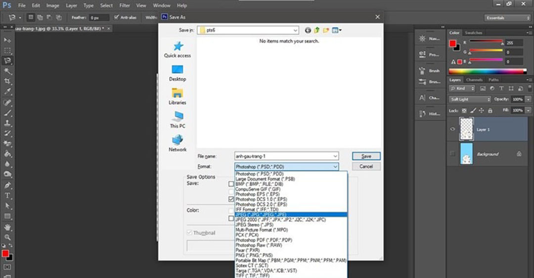 Ảnh không có nền trong Photoshop là gì