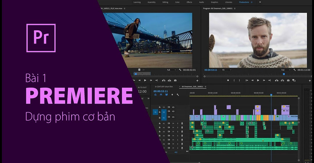 cách dựng phim bằng Adobe Premiere