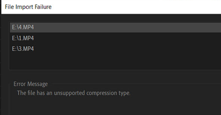 cách khắc phục lỗi import video trong Premiere mất hình