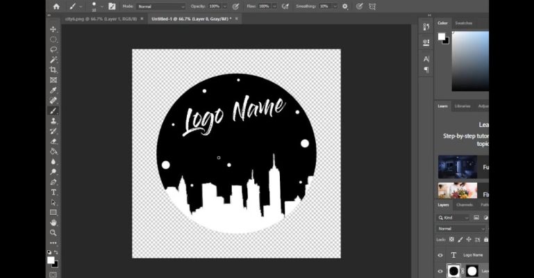 cách tạo logo hình tròn bằng Photoshop