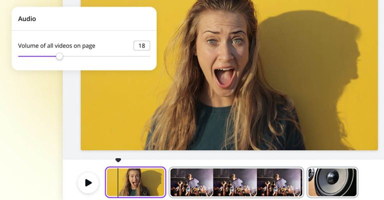 cách tua chậm video trên Canva