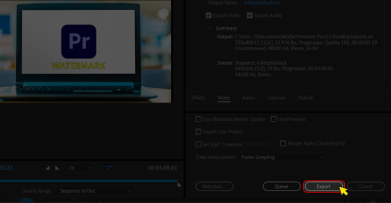 chèn logo vào video Adobe Premiere