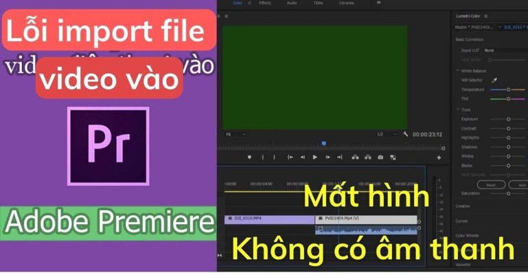 Nguyên nhân gây lỗi import video trong Premiere mất tiếng