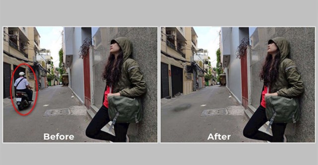 xóa chi tiết thừa trên ảnh bằng Photoshop Online