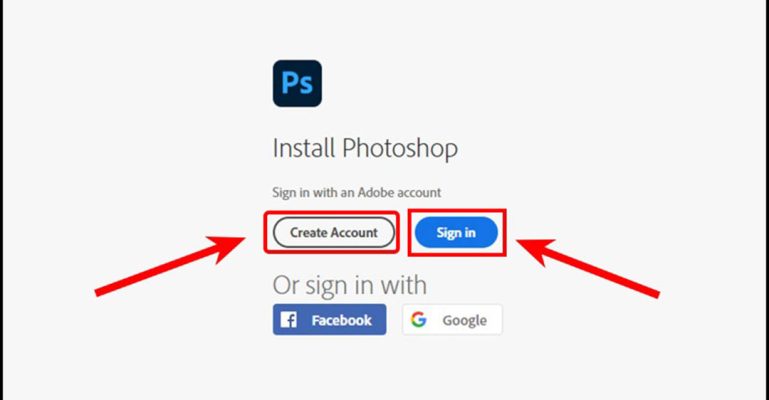 cách cài phần mềm Photoshop