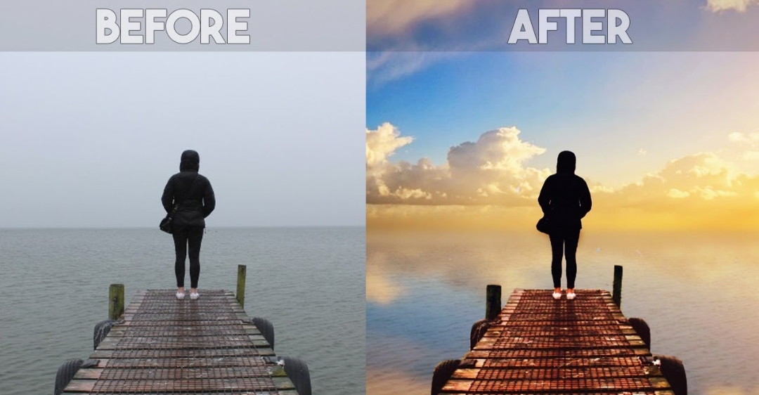 Cách chỉnh bầu trời xanh trong Photoshop bằng Select Sky