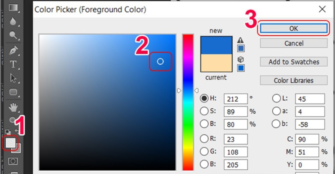 cách chọn vùng màu trong Photoshop