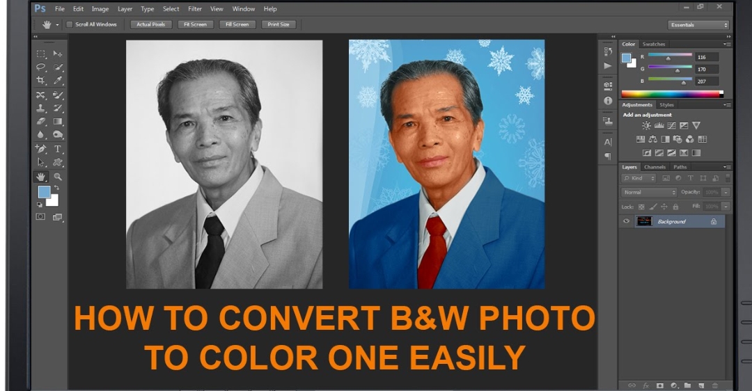 cách chuyển ảnh trắng đen sang ảnh màu bằng Photoshop