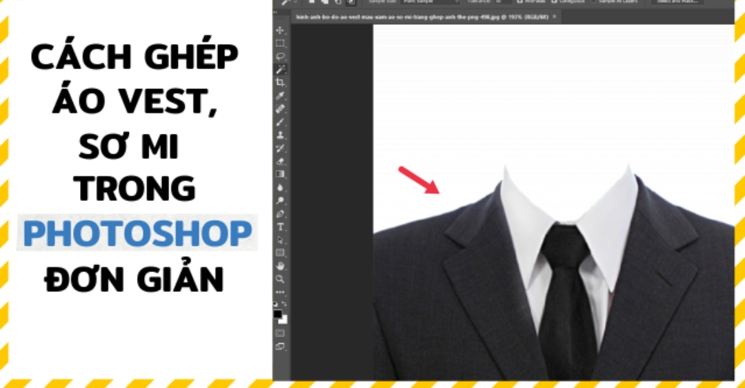 Cách ghép áo sơ mi trong Photoshop bằng Content-Aware Fill