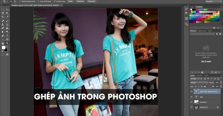 Cách ghép các ảnh lại với nhau trong Photoshop bằng Place Embedded