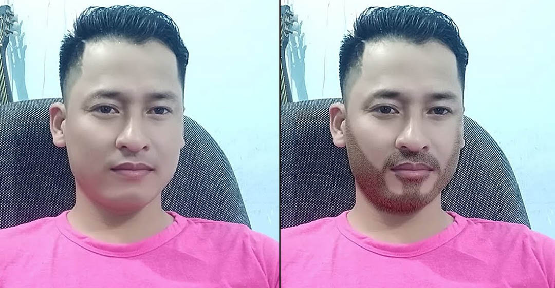 cách photoshop tạo râu quai nón