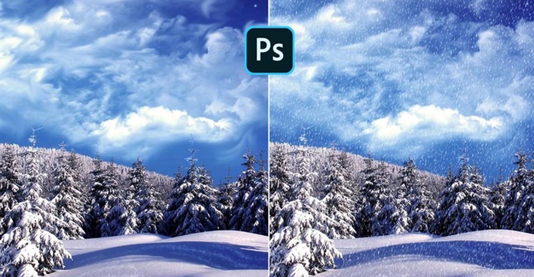 cách photoshop tuyết rơi