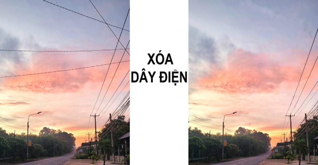 cách xóa dây điện trong Photoshop