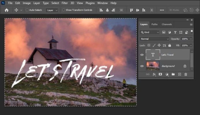 Căn lề hai bên với công cụ Move