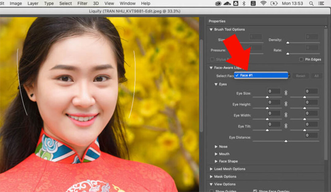 Chỉnh mắt to bằng photoshop với công cụ Cut