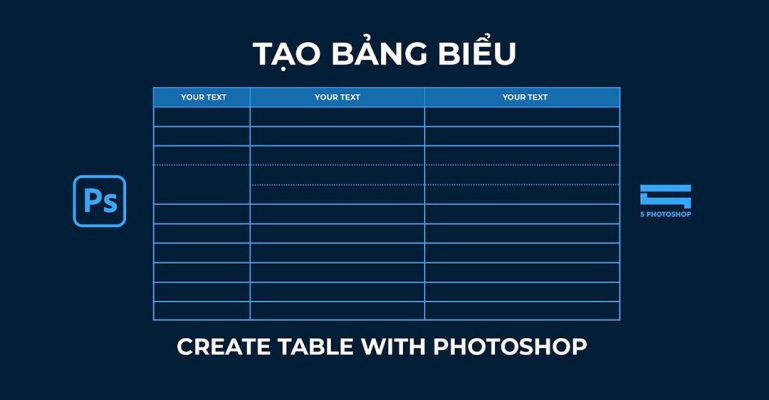Cách kẻ bảng trong Photoshop bằng công cụ Shape