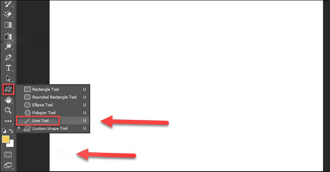 Cách kẻ đường thẳng trong Photoshop bằng Line Tool