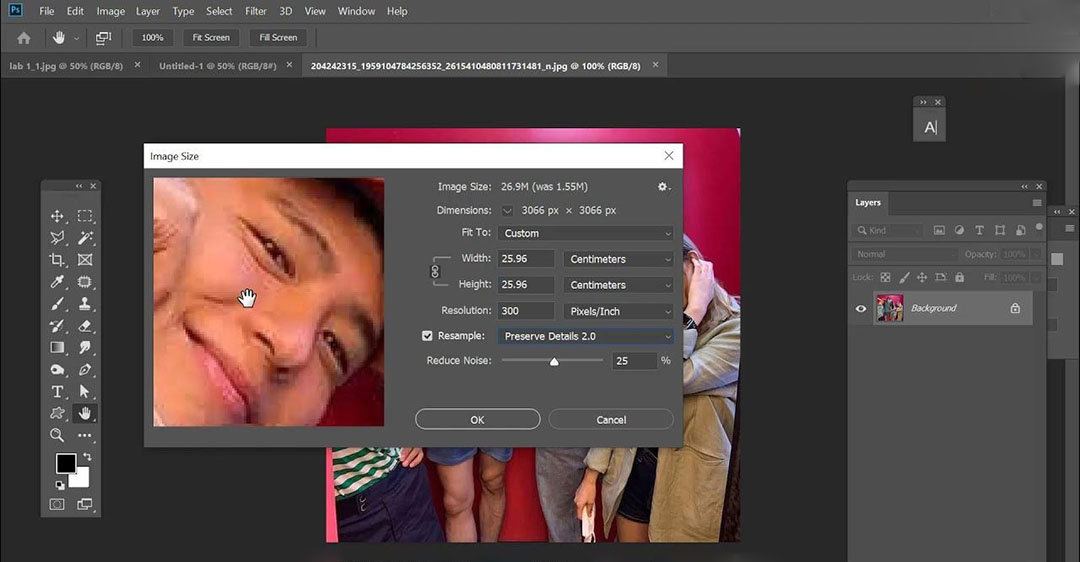 Cách kiểm tra kích thước ảnh trong Photoshop bằng Image