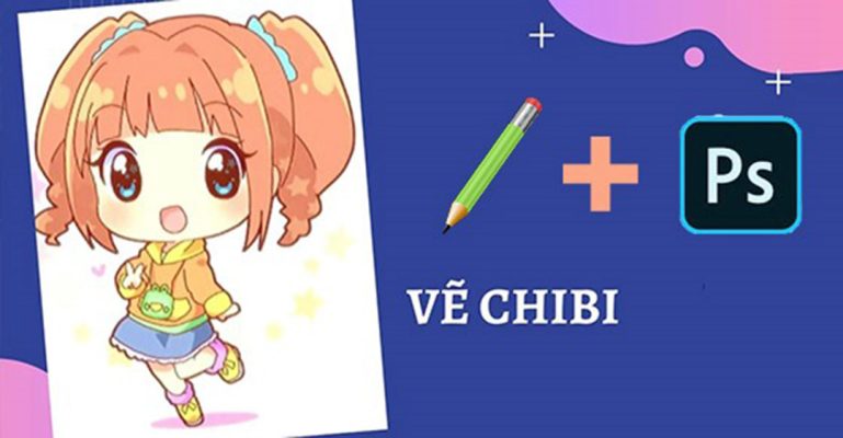 Cách làm ảnh chibi bằng Photoshop từ bản vẽ