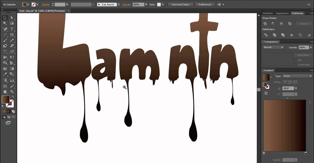 cách làm chữ chảy trong Photoshop