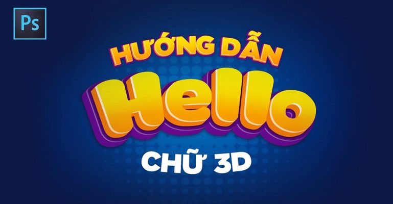 Cách làm chữ nổi 3D trong Photoshop bằng Bevel and Emboss