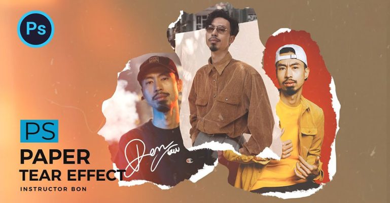 Cách làm hiệu ứng xé giấy trong Photoshop bằng Pen Tool