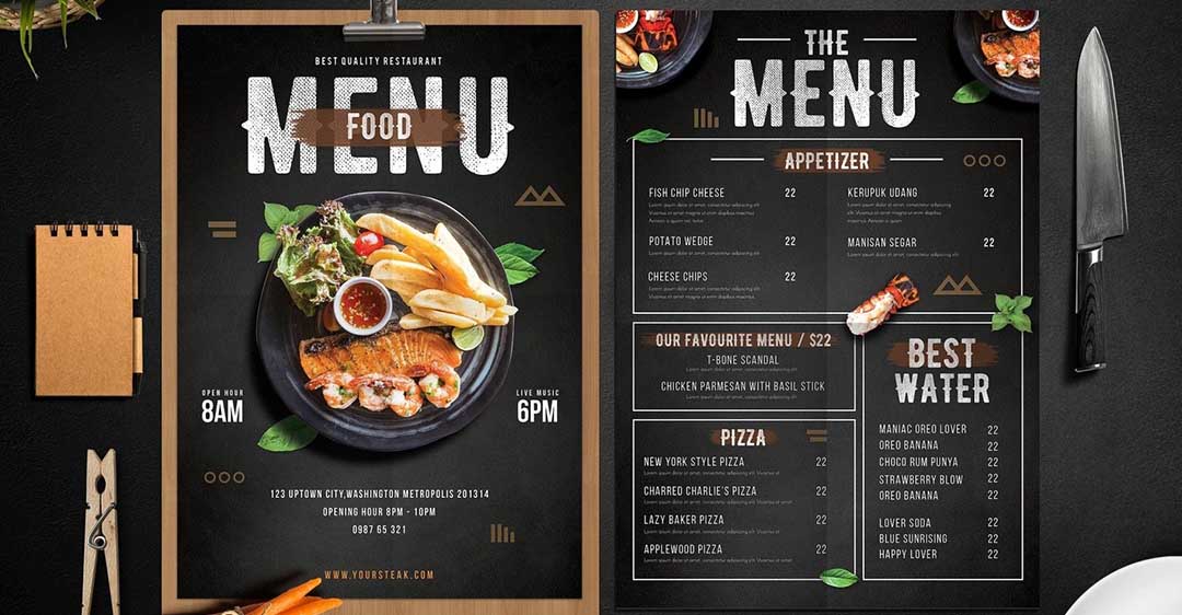 Cách làm menu bằng Photoshop tự thiết kế