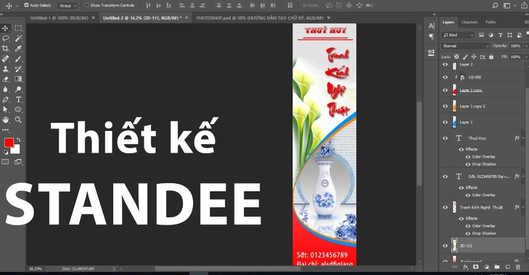 cách làm Standee bằng Photoshop