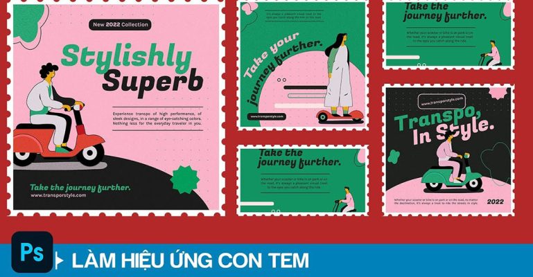 Cách làm tem bằng Photoshop bằng Pen Tool