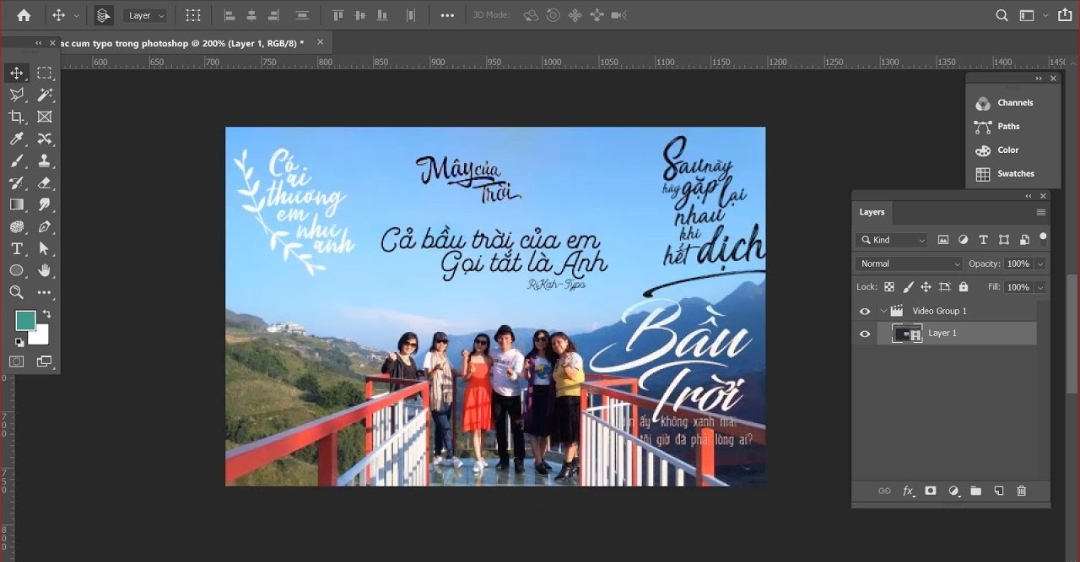 cách làm Typography bằng Photoshop