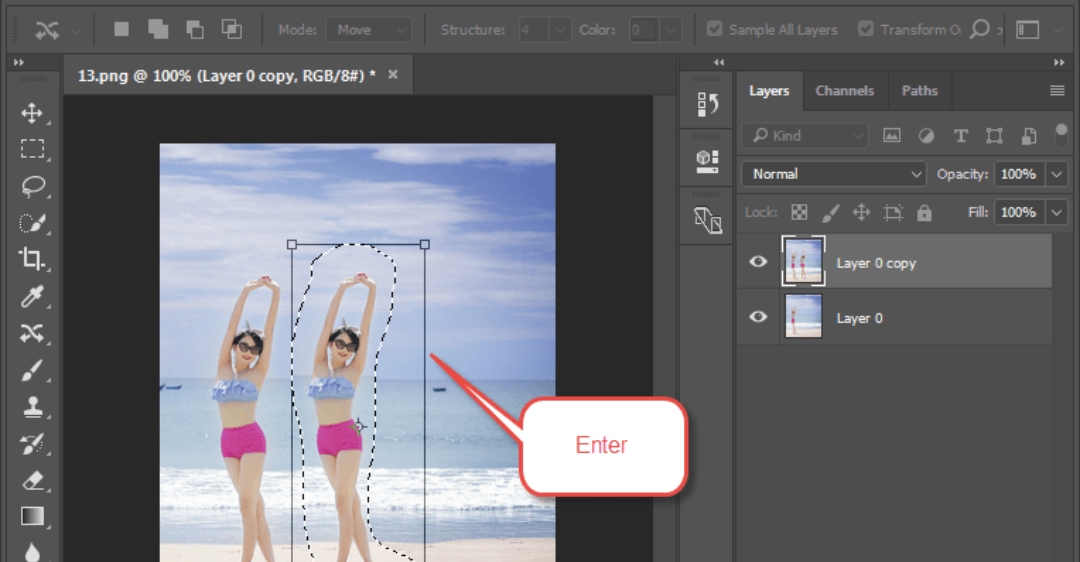 cách nhân đôi ảnh trong Photoshop