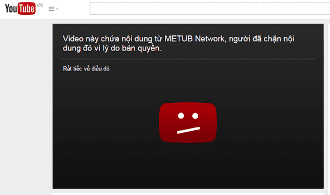 youtube dính bản quyền