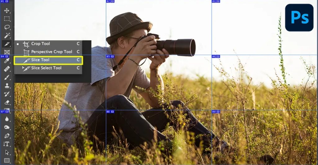 cách sử dụng Slice Tool trong Photoshop