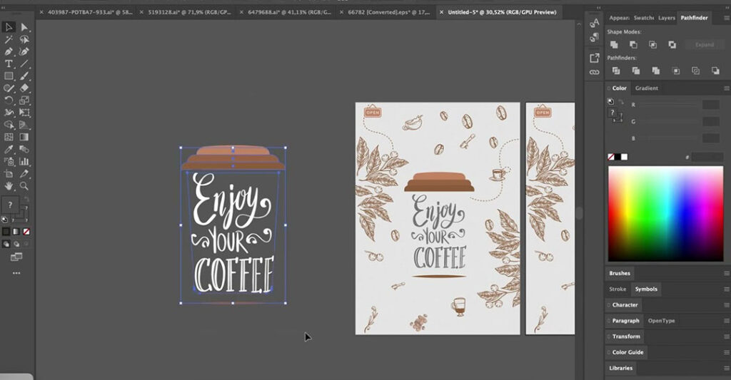 chuyển text thành shape trong Photoshop